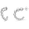 LUXURY MILANO Orecchini a cerchio con palline collezione hula hoop in argento giallo 925