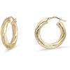 LUXURY MILANO Orecchini a cerchio lavorati collezione hula hoop in argento giallo 925