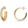 LUXURY MILANO Orecchini a cerchio lavorati collezione hula hoop in argento giallo 925