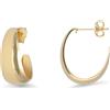 LUXURY MILANO Orecchini ovale bombati collezione hula hoop in argento giallo 925