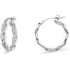 LUXURY MILANO Orecchini a cerchio intrecciati collezione hula hoop in argento rodiato 925