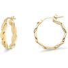 LUXURY MILANO Orecchini a cerchio intrecciati collezione hula hoop in argento giallo 925