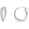 LUXURY MILANO Orecchini a cerchio bombati collezione hula hoop in argento rodiato 925