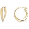 LUXURY MILANO Orecchini a cerchio bombati collezione hula hoop in argento giallo 925