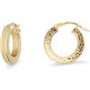 LUXURY MILANO Orecchini a cerchio motivo greco collezione hula hoop in argento giallo 925