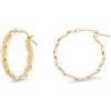 LUXURY MILANO Orecchini a cerchio intrecciato collezione hula hoop in argento giallo 925