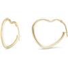LUXURY MILANO Orecchini a cerchio a forma di cuore collezione hula hoop in argento giallo 925