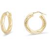 LUXURY MILANO Orecchini a cerchio lavorati collezione hula hoop in argento giallo 925