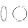LUXURY MILANO Orecchini a cerchio spessi collezione hula hoop in argento rodiato 925