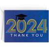 Hallmark Biglietti di ringraziamento per laurea 2024 (40 biglietti di ringraziamento con buste), blu retrò