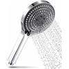 OFFO Soffione Doccia, Doccino per Doccia con 6 Modalità di Getto, Soffione Doccia Grande per Il Risparmio Idrico, Doccetta per Il Bagno,Cromo