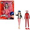 Bandai - Miraculous - Bambole Marinette e Ladybug - Bambola da 26 cm e due outfit - Giocattolo Miraculous - Bambola articolata - Licenza ufficiale - Giocattolo per bambini di 4 anni e più - P50355