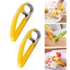 PEKJDS Affettatrice manuale per alimenti, in acciaio inox, portatile, piccola, affettatrice per alimenti, banana, fragola, cetriolo, carota, 2 pezzi