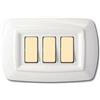 ELETTROCANALI Placca Tondò 3 Mod. Bianco - ECL2593WH