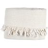 Tuiste - Coperta in cotone, adatta come copriletto e copridivano, coperta per TV, poltrona e picnic, bianca, 250 x 265 cm