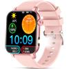 YYKY Smartwatch Uomo Donna,Orologio 𝐆li𝐜𝐞𝐦𝐢𝐚 1.85"Chiamate Bluetooth,DIY Quadrante Video Watch,Torcia LED,FitnessTracker HRV,Sonno,Cardiofrequenzimetro,Meteo,IP68,100+Sport Android iOS Rosascuro