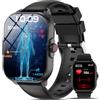 YYKY Smartwatch Donna Uomo,2.01"ECG+HRV/Rispondi/Effettua una chiamata 𝐆𝐥𝐢𝐜𝐞𝐦𝐢𝐚 Orologio 2025 con meteo Frequenza cardiaca Stress emotivo SPO2 di pressione sanguigna Sonno fitness sportivo Nero