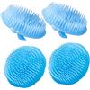 ORFOFE Set di Spazzole per Shampoo Massaggiatore per Cuoio Capelluto 4 Pezzi Scrubber per Cuoio Capelluto per Una Pulizia Profonda
