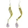 Felicidade Orecchini in Capim Dourado e Ametista - Gioiello naturale ed elegante, marca Felicidade - Regalo da donna unico e raffinato, Taglia unica, Capim dourado, Ametista