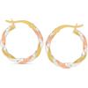 LeCalla 925 Argento Sterling Orecchini a cerchio Gioielli Placcati oro 14K Tre toni Click-Top Leggero Design Italiano Orecchini a cerchio piccoli per le donne 20 MM