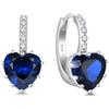 Starchenie Orecchini Donna Sterlina Argento 925 Cuore Zaffiro Zirconi Pietra Portafortuna Orecchini Compleanno Gioielli