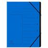 Exacompta - Rif. 540702E - Cartone da 10 raccoglitori con dorso aggraffato, con elastico, copertina stampata in carta lucida e interna in carta riciclata nera, 7 scomparti, 24,5 x 32 cm, formato A4