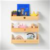 Haus Projekt Mensola a Parete per Bambini Stella Scaffale Libreria Bambini, Mensole Cameretta, Organizer, Soluzione di Stoccaggio Multiuso a Parete, Star Chubby Shelf (Pacchetto 3, Pino) 50x10x16cm