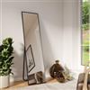DEGHI Specchio da terra 45x160h cm con cornice in alluminio nero - Encanto