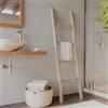 DEGHI Scala porta asciugamani in legno teak naturale 45x150h cm da bagno o multiuso