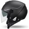 Generico CASCO U.FO JET NIXIE HE13005-K DOPPIA VISIERA NERO OPACO CASCO URBANO/EXTRAURBANO (L)