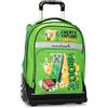 Franco Cosimo Panini MINECRAFT - Zaino Scuola Trolley Ufficiale Minecraft con Maniglia Regolabile, Spallacci Imbottiti e Regolabili, con Scomparto Principale e Tasca Frontale con Chiusure A Zip, 36x47Hx23cm, Verde