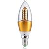 Generic Luce di casa 20 pz/lotto LED A Lume di Candela E27/E14/E12 Oro/Argento Candela Lampadina Lampadario di Cristallo Ha Condotto La Lampada Sorgente di Luce(Cool White 6000K,Golden-A E14-4W)