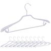 Relaxdays Grucce per Completi, Set da 10, Spalline Larghe Antiscivolo Stampelle con Rivestimento in Gomma, Grigio Chiaro