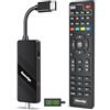 owerslyn Decoder Digitale Terrestre 2025, OWERSLYN Decoder DVB-T2 HD 1080P H265 HEVC Main 10 Bit, HDMI CEC TV Stick Supporto Uscita HDMI/Scart e USB Multimediale/PVR Recorder/Telecomando 2in 1 (M6)