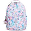 Kipling Seoul, Zaino Unisex - Adulto, Aqua Flowers, Taglia Unica
