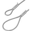 ProPlus Cavo di Strappo Rimorchio 40 cm - Filo d'Acciaio | Cavo di sicurezza con 2 passanti - per caravan, roulotte e gancio traino (AHK)