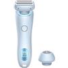 Generic Rasoio elettrico da donna, 2 in 1, rasoio da donna per bikini, ricaricabile senza fili, con testa staccabile con luce LED, rimozione dei peli indolore, per pelli sensibili, gambe, ascelle, peli pubici