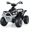 GYMAX Quad Elettrico per Bambini da 12 V, Veicolo per Bambini con Fari a LED, Musica e Clacson, 4 Ruote Antiscivolo e Avviamento Lento, per Bambini 3-8 anni, Capacità di Carico fino a 35 kg (Nero)