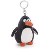 NICI-62402 Jorge Thunder Portachiavi a Forma di Pinguino, Compagno Fedele in Peluche per Lo Zaino o la Borsa di Grandi e piccini, 9 cm, Colore Grigio, 62402