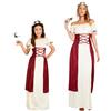 Boland - Costume damigella medievale per festa a tema o carnevale, abito per costume da fiaba