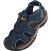 vejtmcc Sandali da uomo per attività all'aperto, estive, da trekking, in pelle, da spiaggia, da trekking, da corsa, da corsa, da corsa, da sport, ad asciugatura rapida, Blu, 44 EU