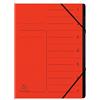 Exacompta - Rif. 540705E - Cartone da 10 raccoglitori con dorso aggraffato, con elastico, copertina stampata in carta lucida e interna in carta riciclata nera, 7 scomparti, 24,5 x 32 cm, formato A4