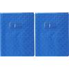 Calligraphe 72012C Copertina a grana grossa a losanghe Blu - 17x22 cm - 18/100 con Portaetichetta - PVC Opaco (Confezione da 2)