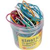 Alevar Elastici in Gomma da Ufficio, Misure e Colori Assortiti, Spessore 1,5 mm, Vasetto da 100 gr