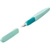 Pelikan Twist Mint, Penna Stilografica Ergonomica, per Destrimani e Mancini, per Scuola e Ufficio, Pennino M in Acciaio Inossidabile, Cartuccia Blu Lunga Inclusa. Ricaricabile