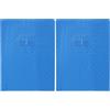 Calligraphe 72412C Copertina a grana grossa a losanghe Blu - 24x32 cm - 18/100 con Portaetichetta - PVC Opaco (Confezione da 2)