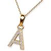 LillyMarie Collana In Oro Con Pendente Lettera E Lunghezza Regolabile