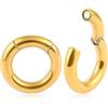 Vankula Pesi per Lobi Peso Dilatatori lobo orecchie ear weight Cerchio in Acciaio inossidabile piercing espansori Gioielli Uomo Donna 6mm(2G) Oro
