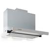 Klarstein Mariana - Cappa a Schermo Piatto, Cappa Aspirante, Cappa Sottopensile, Classe Energetica C, 500 m³/h, Ricircolo & Scarico, Luce LED, Tasti, 60 cm, Bianco