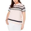 Tommy Hilfiger - Polo a maniche corte, da donna, taglia standard e plus - multicolore - 1X